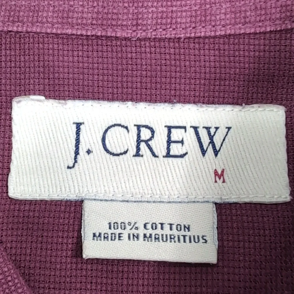 J. Crew button up shirt, short sleeves, solid, 100% cotton men's medium